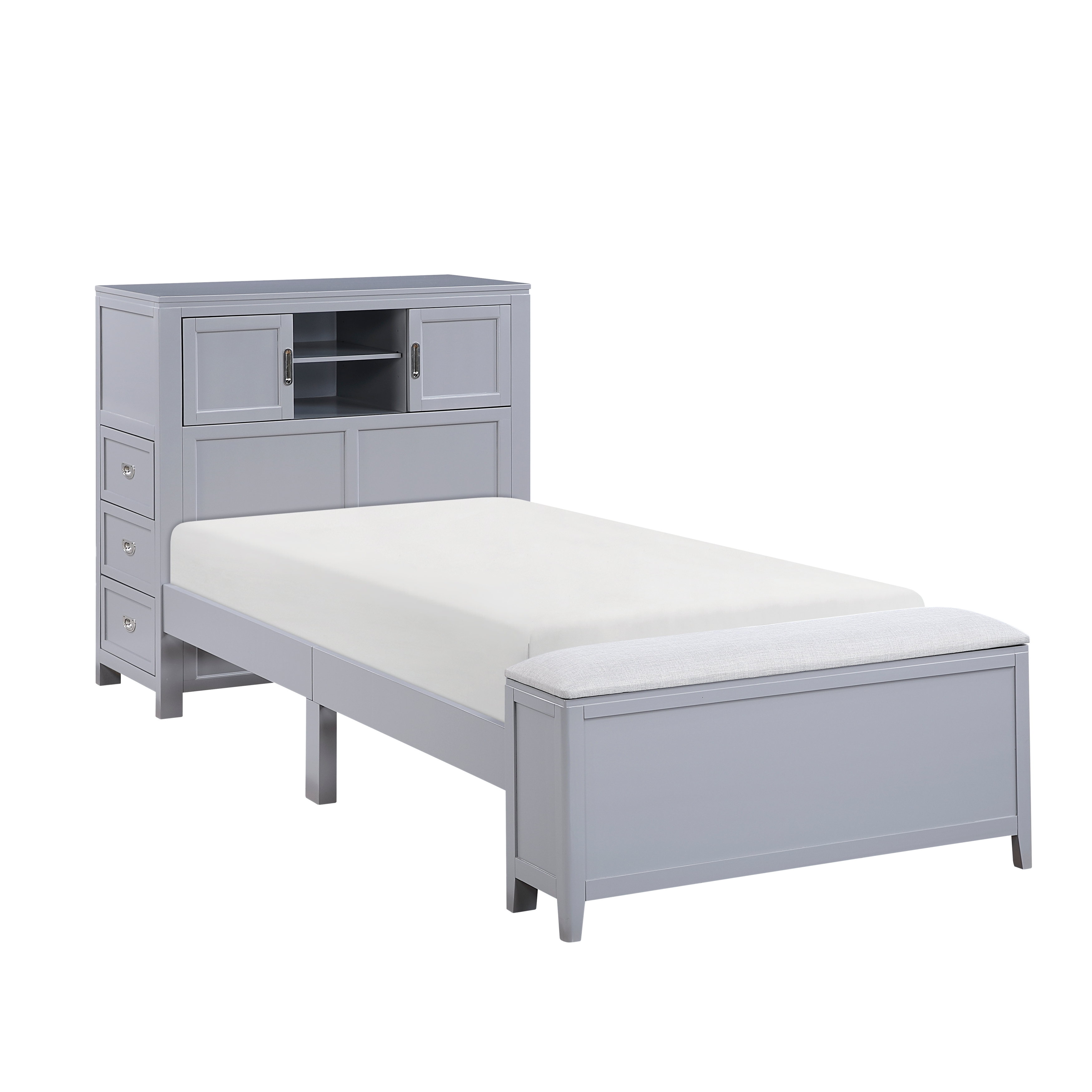 Homelegance Sloane Twin Bookcase Bed with Hidden Desk
