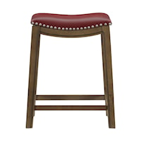 Transitional Counter Height Stool with Nailhead Trimming