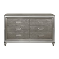 Glam 6-Drawer Dresser with 2 Jewelry Boxes