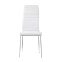 Contemporary Side Chair with Bi-Cast Vinyl Upholstery