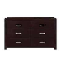 Contemporary 6-Drawer Dresser with Dovetail Joinery