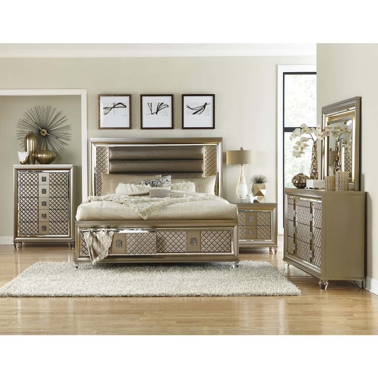 Homelegance Loudon King  Bed and Storage FB