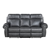 Transitional Manual Double Reclining Sofa