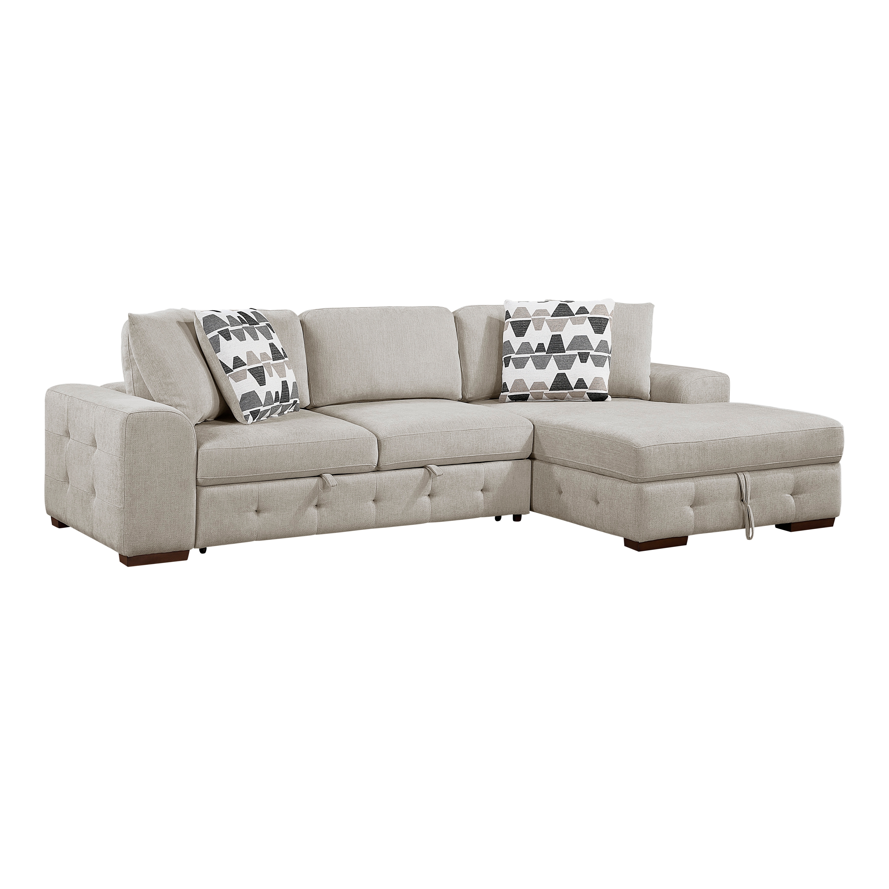 3-Piece Sectional Sofa and Ottoman