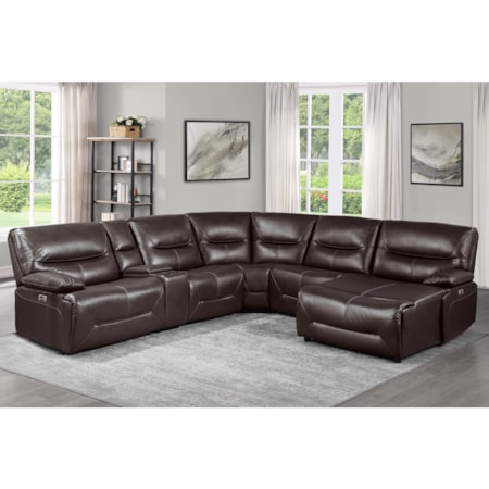 6-Piece Power Reclining Sectional Sofa
