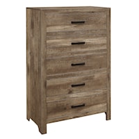 Contemporary Five-Drawer Bedroom Chest