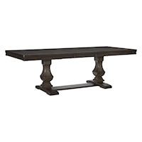 Traditional Dining Table with Separate Extension Leaf