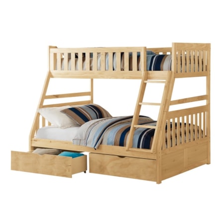 Twin/Full Bunk Bed with Storage Boxes