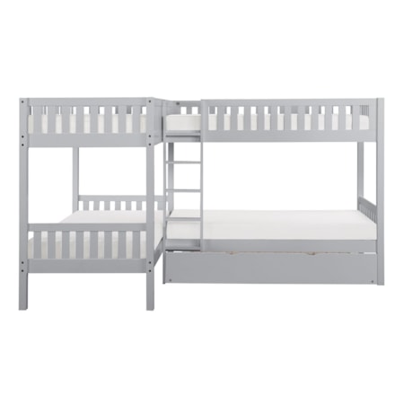 Corner Bunk Bed with Twin Trundle