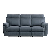 Casual Dual Reclining Sofa with Drop-Down Center Console and Cupholders