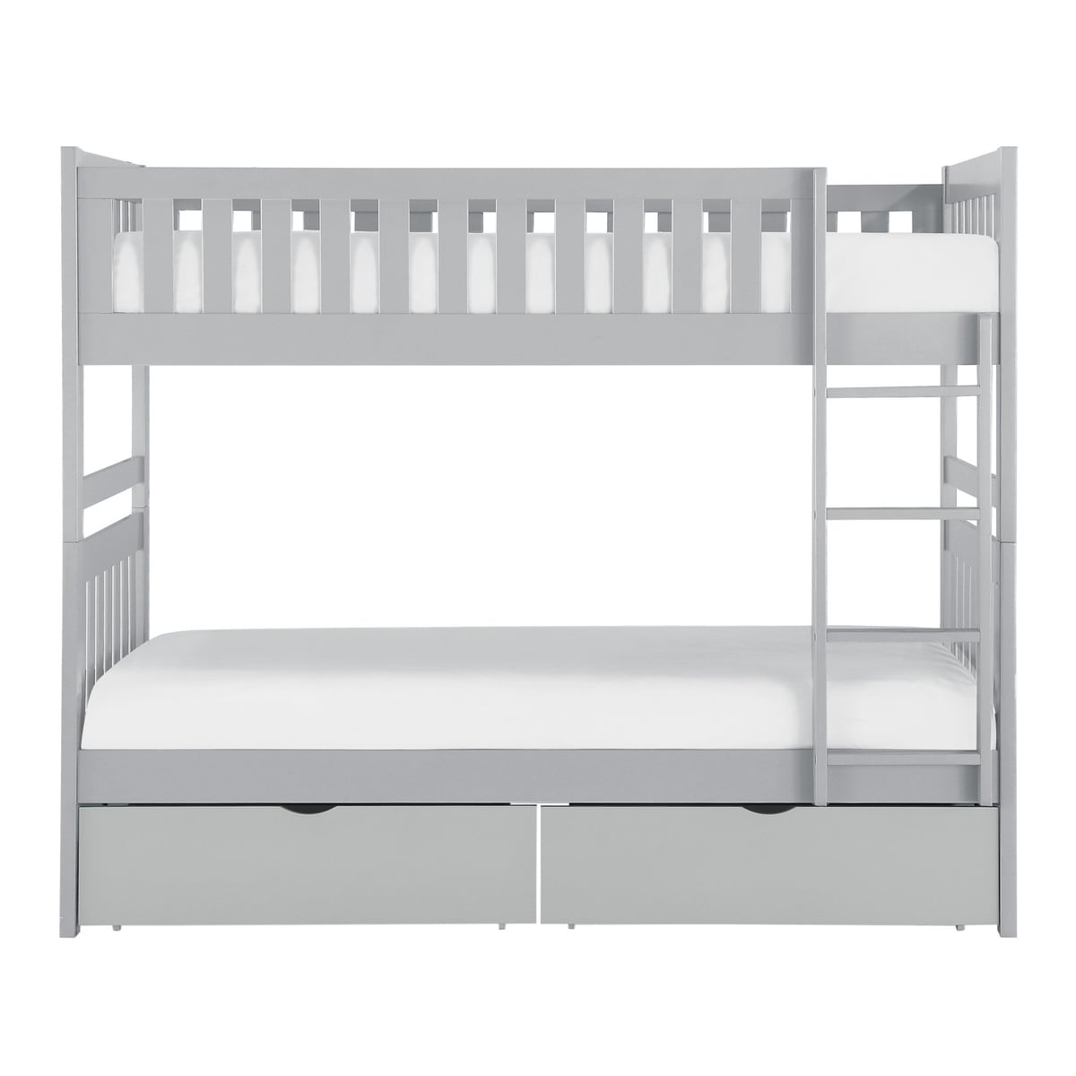 Twin Over Twin Bunk Bed with Storage