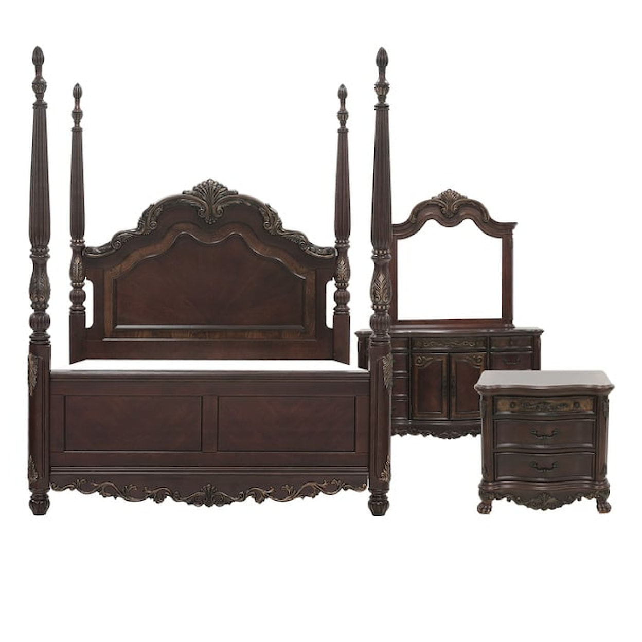 Homelegance Furniture Deryn Park 4-Piece Queen Bedroom Set