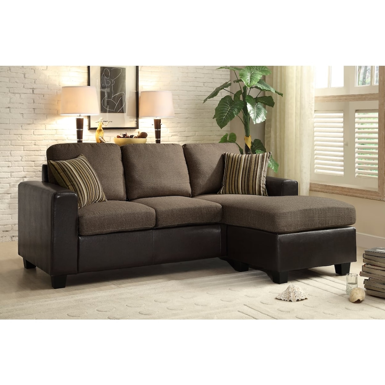 Homelegance Furniture Slater Reversible Sofa Chaise