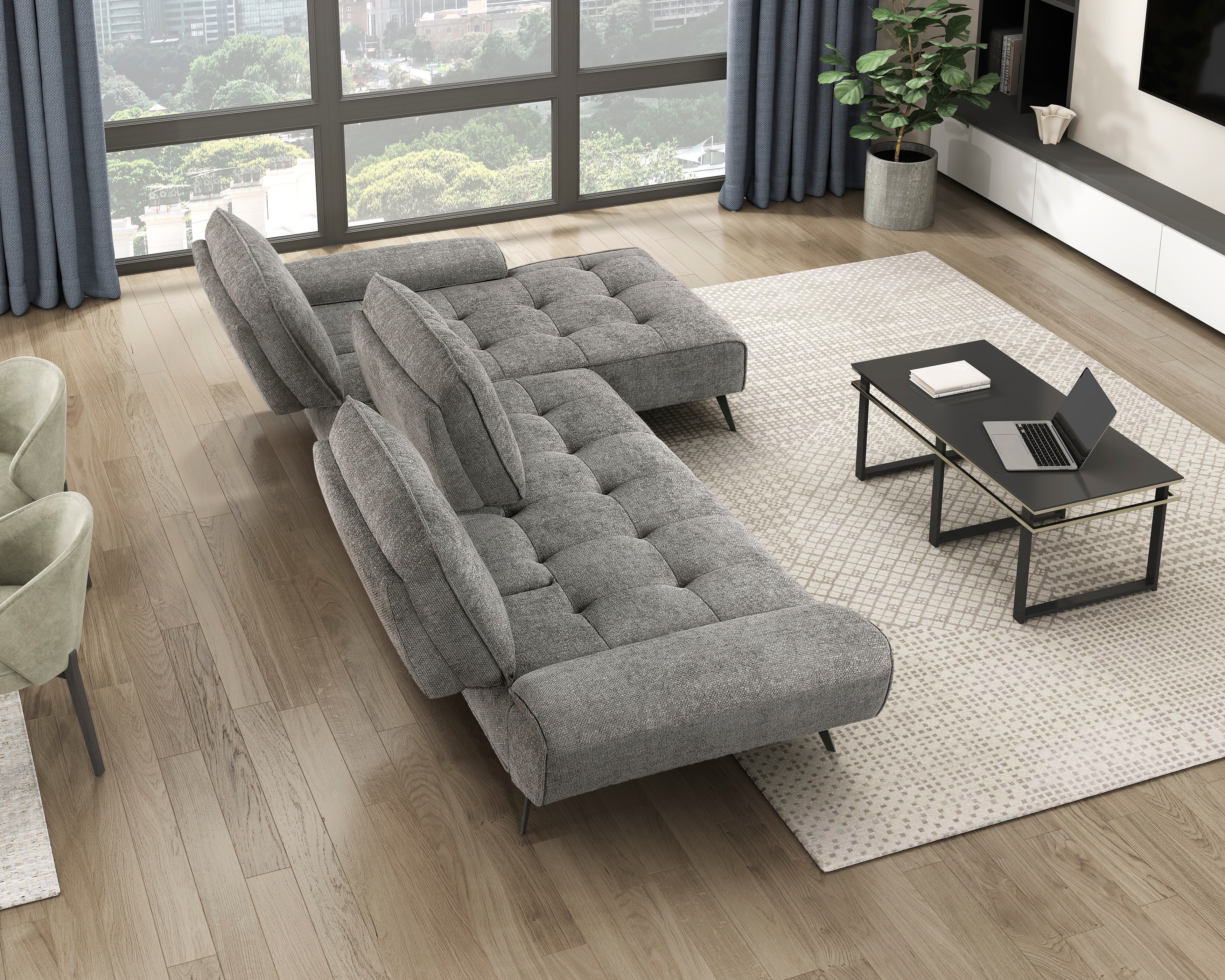 Homelegance Silva 2-Piece Sectional Sofa