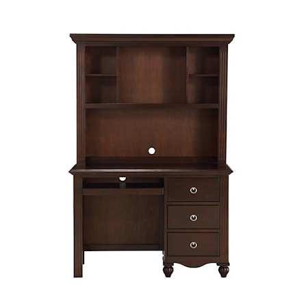 3-Drawer Writing Desk with Hutch