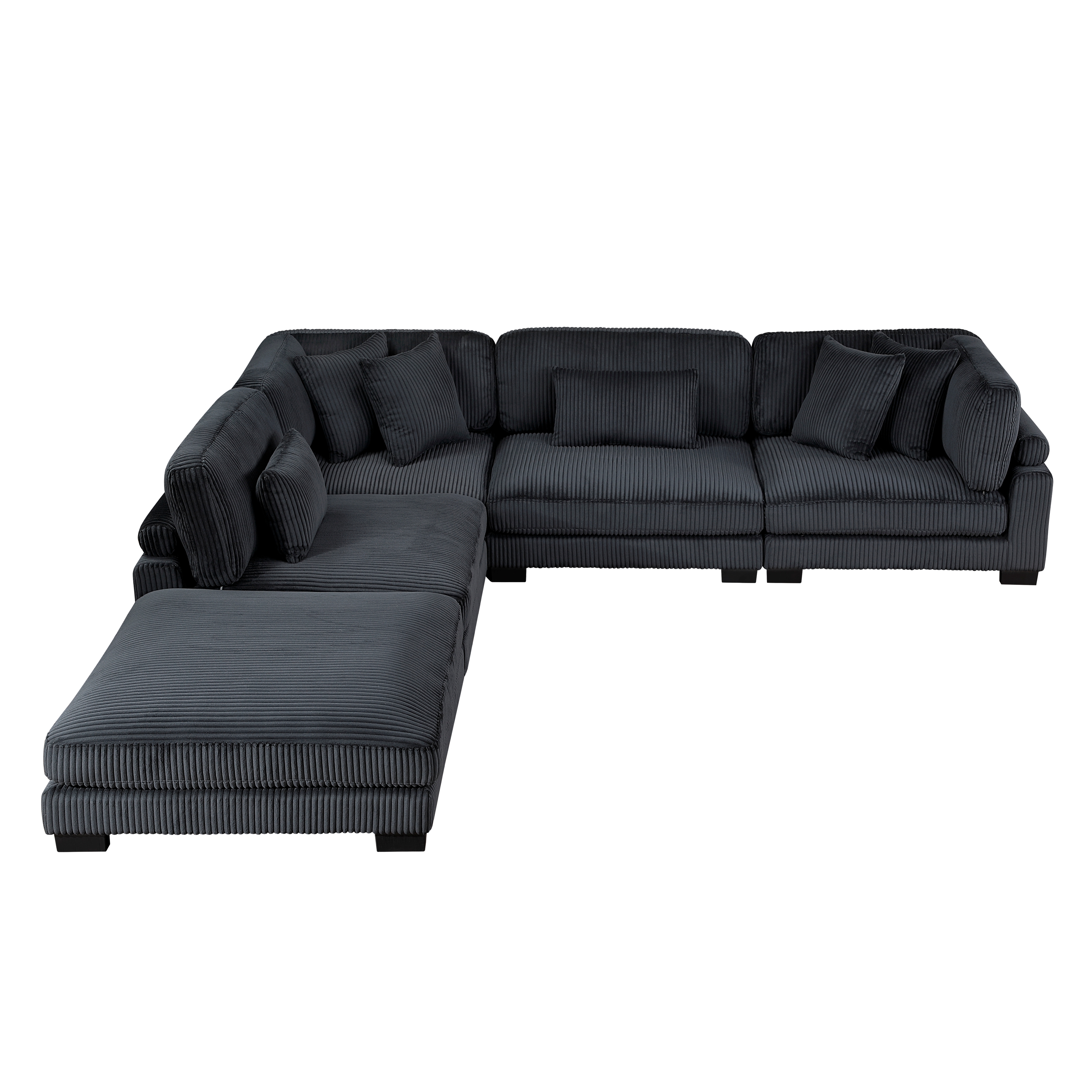 Homelegance Traverse 5-Piece Sectional Sofa with Ottoman