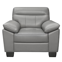 Casual Upholstered Accent Chair with Pillow Arms