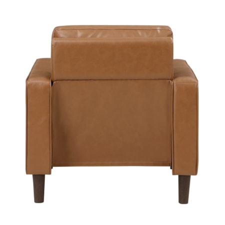 Faux Leather Arm Chair