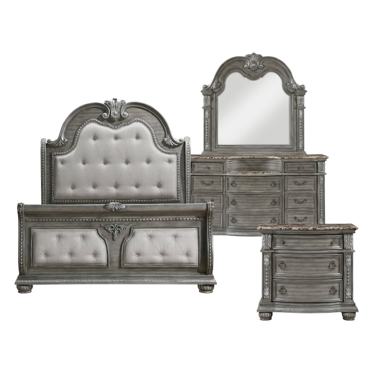 Homelegance Furniture Bennington 4-Piece Queen Bedroom Set