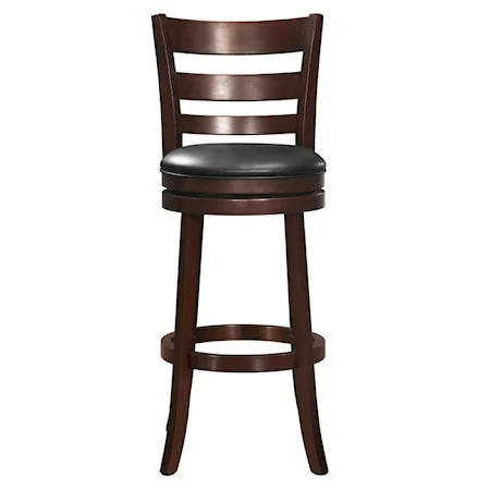 Swivel Bar Stool with Upholstered Seat