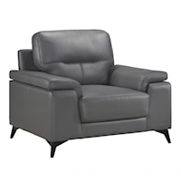 Contemporary Upholstered Chair with Pillow Arms