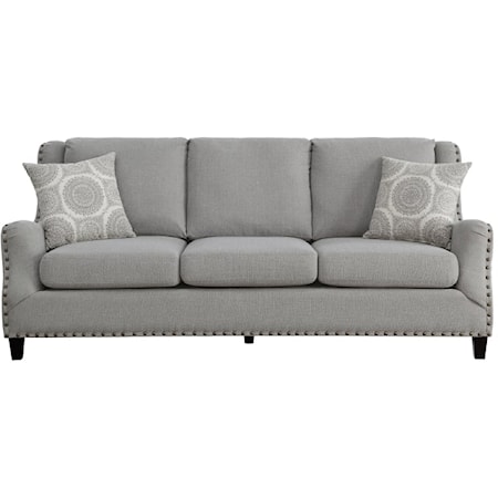 Transitional Sofa with Nailhead Trim