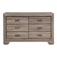 Contemporary 6-Drawer Dresser with Dovetail Joinery