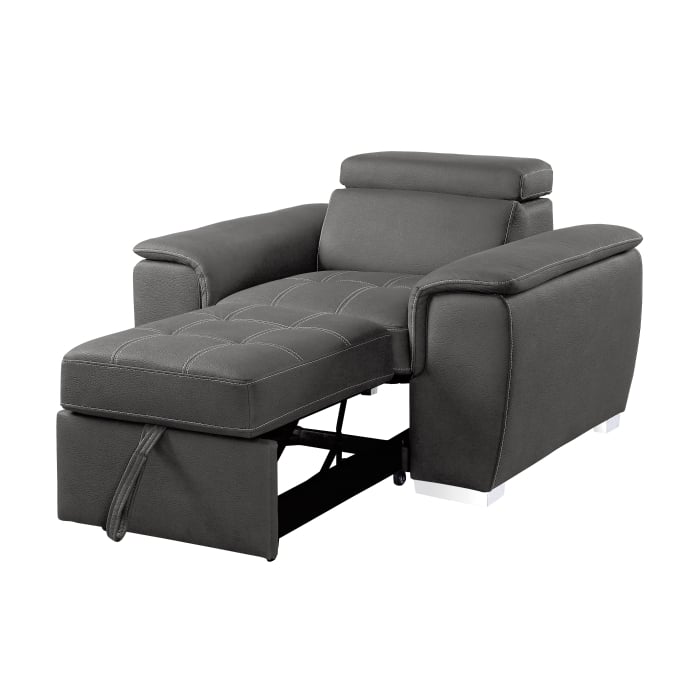 Chair with Pull-out Ottoman