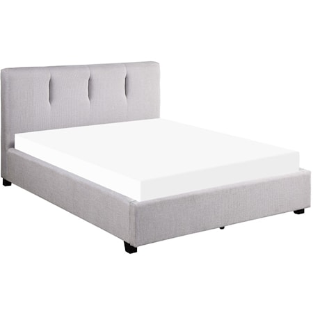 Contemporary Upholstered California King Platform Bed