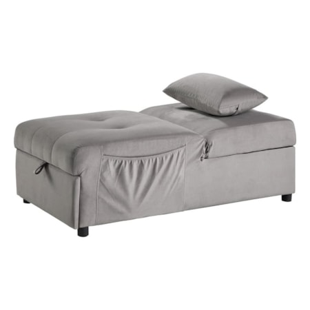 Lift Top Storage Bench with Pull-out Bed