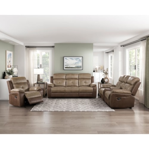 Casual 3-Piece Living Room Set