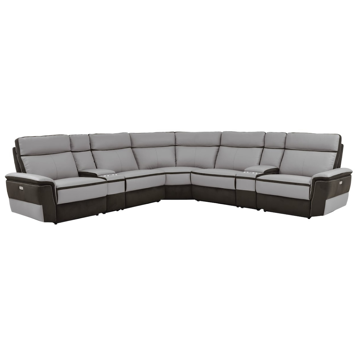 Homelegance Laertes 7-Piece Power Reclining Sectional Sofa