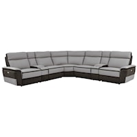 Transitional 7-Piece Modular Power Reclining Sectional