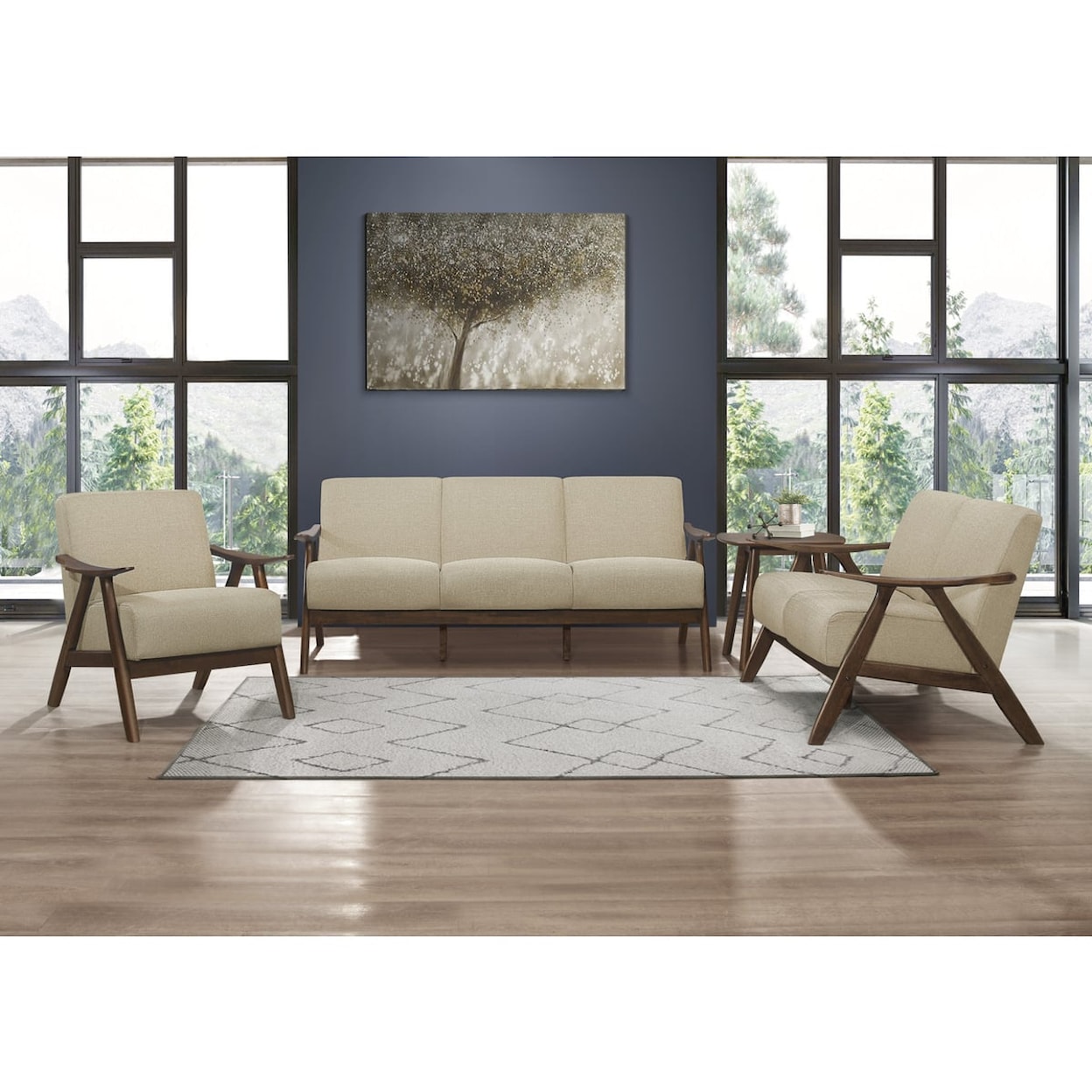 Homelegance Furniture Damala Stationary Sofa