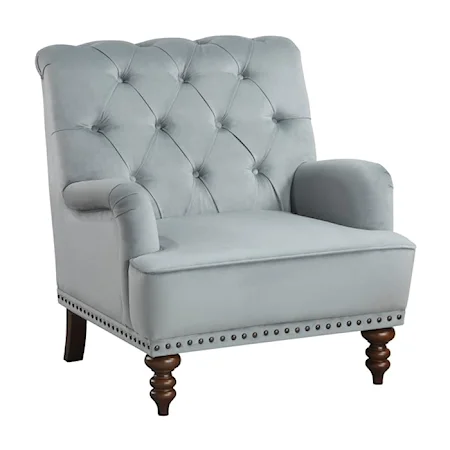 Traditional Accent Chair with Tufted Detail