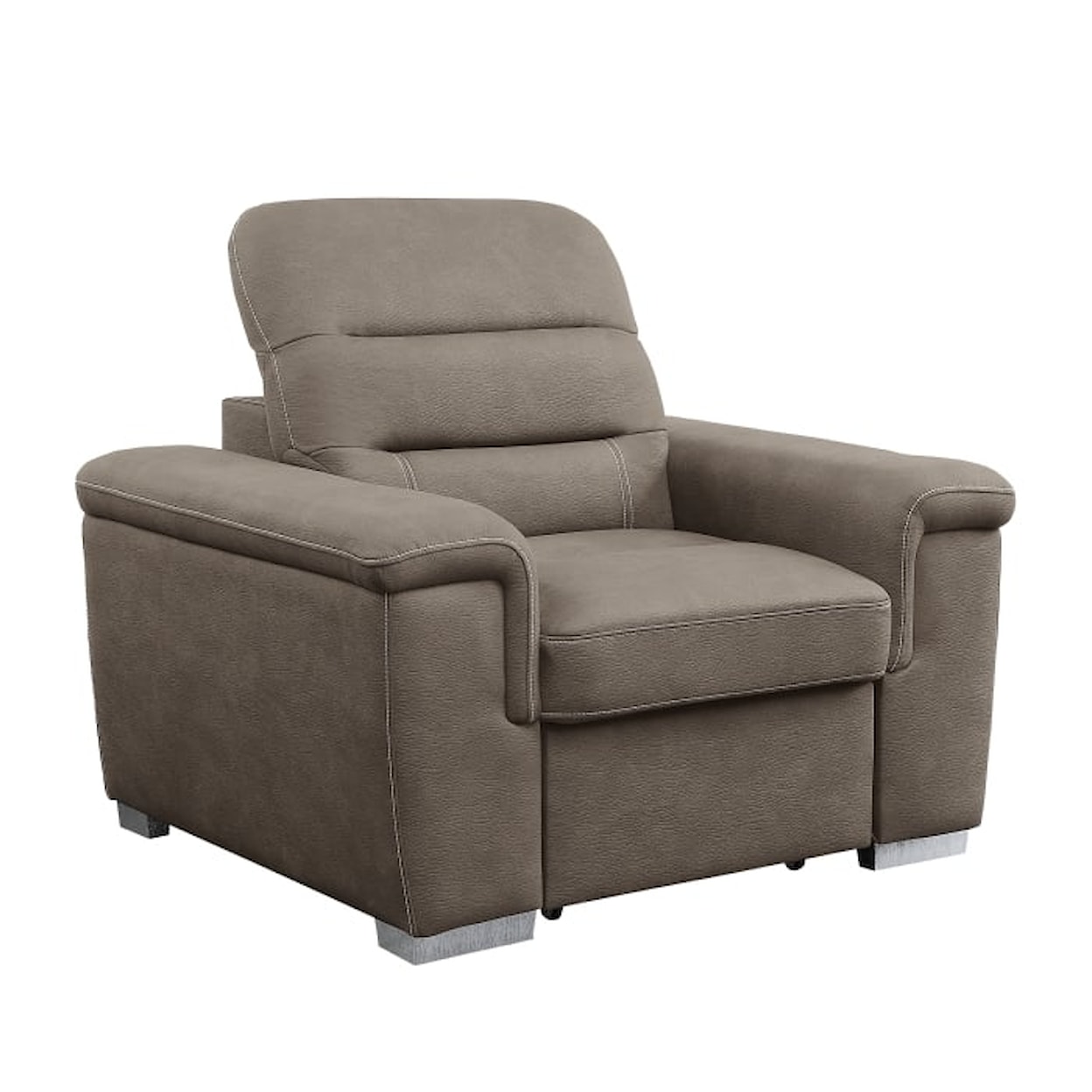 Homelegance Alfio Chair with Pull-out Ottoman