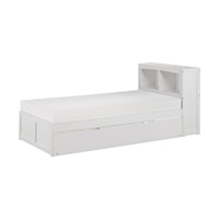 Twin Bookcase Bed with Twin Trundle