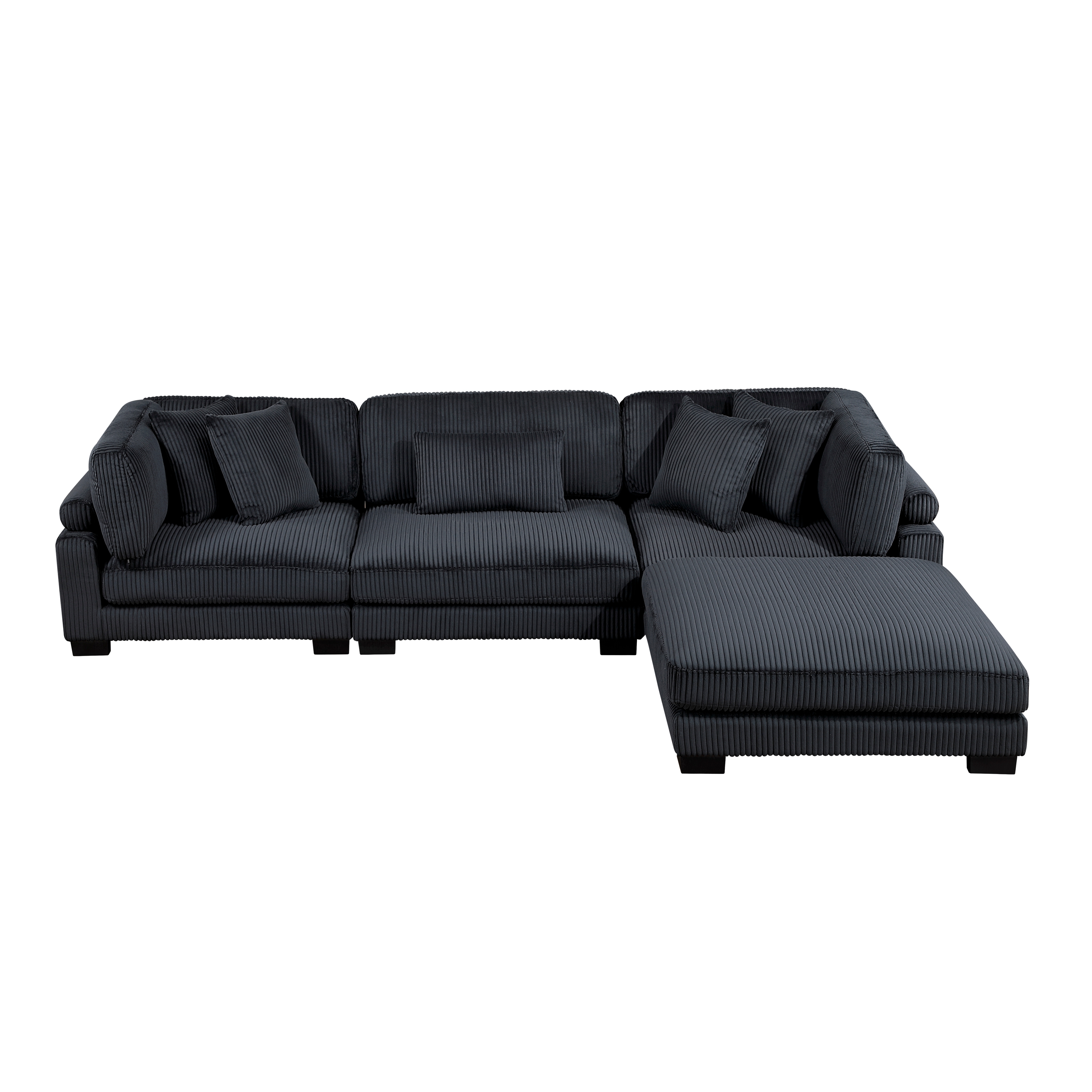 4-Piece Sectional Sofa with Ottoman