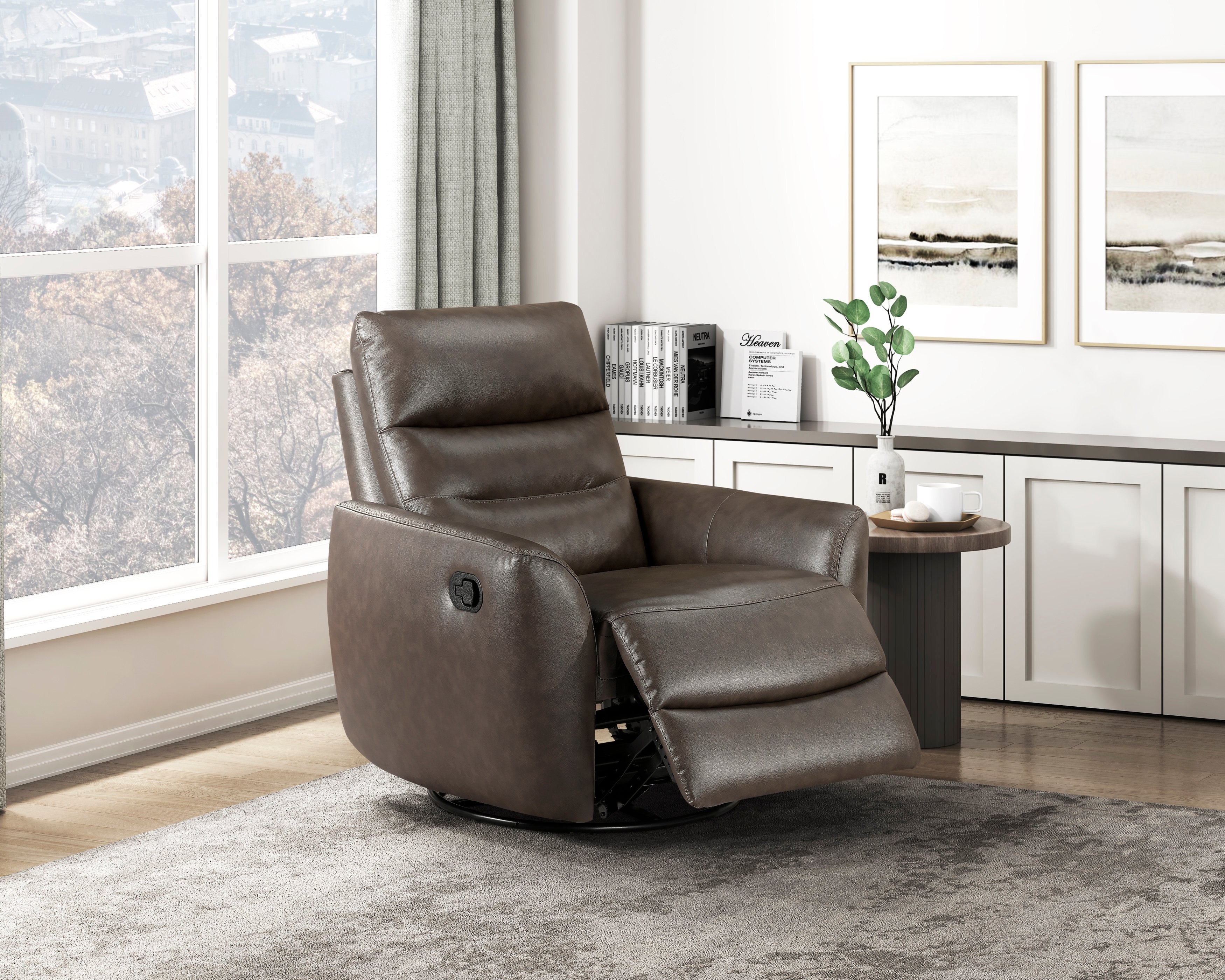 Homelegance Cassian Manual Swivel Glider Recliner