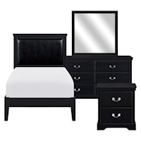 Transitional 4-Piece Twin Bedroom Set