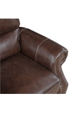 Homelegance Remington Transitional Leather Rolled-Arm Loveseat with Nailhead Trim