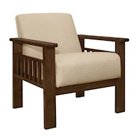 Transitional Accent Chair with Storage Arms