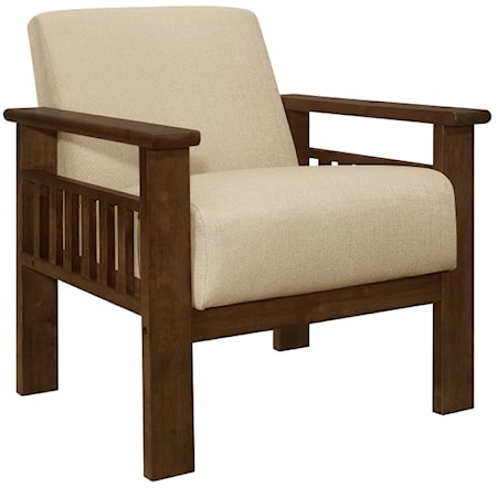 Transitional Accent Chair with Storage Arms