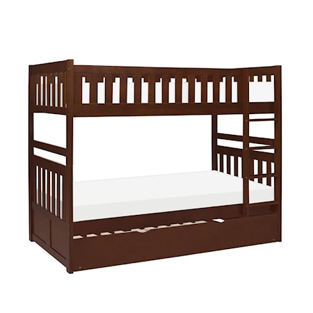 Twin/Twin Bunk Bed with Twin Trundle