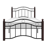 Transitional Twin Metal Platform Bed