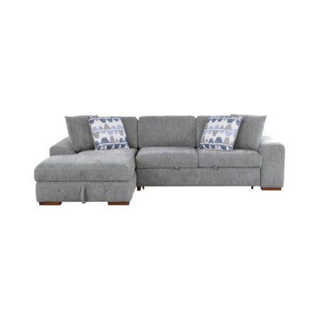 2-Piece Sectional Sofa with Ottoman