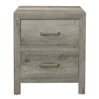 Contemporary 2-Drawer Nightstand