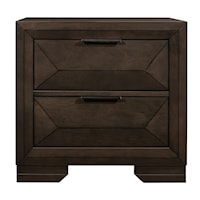 Contemporary Two Drawer Night Stand