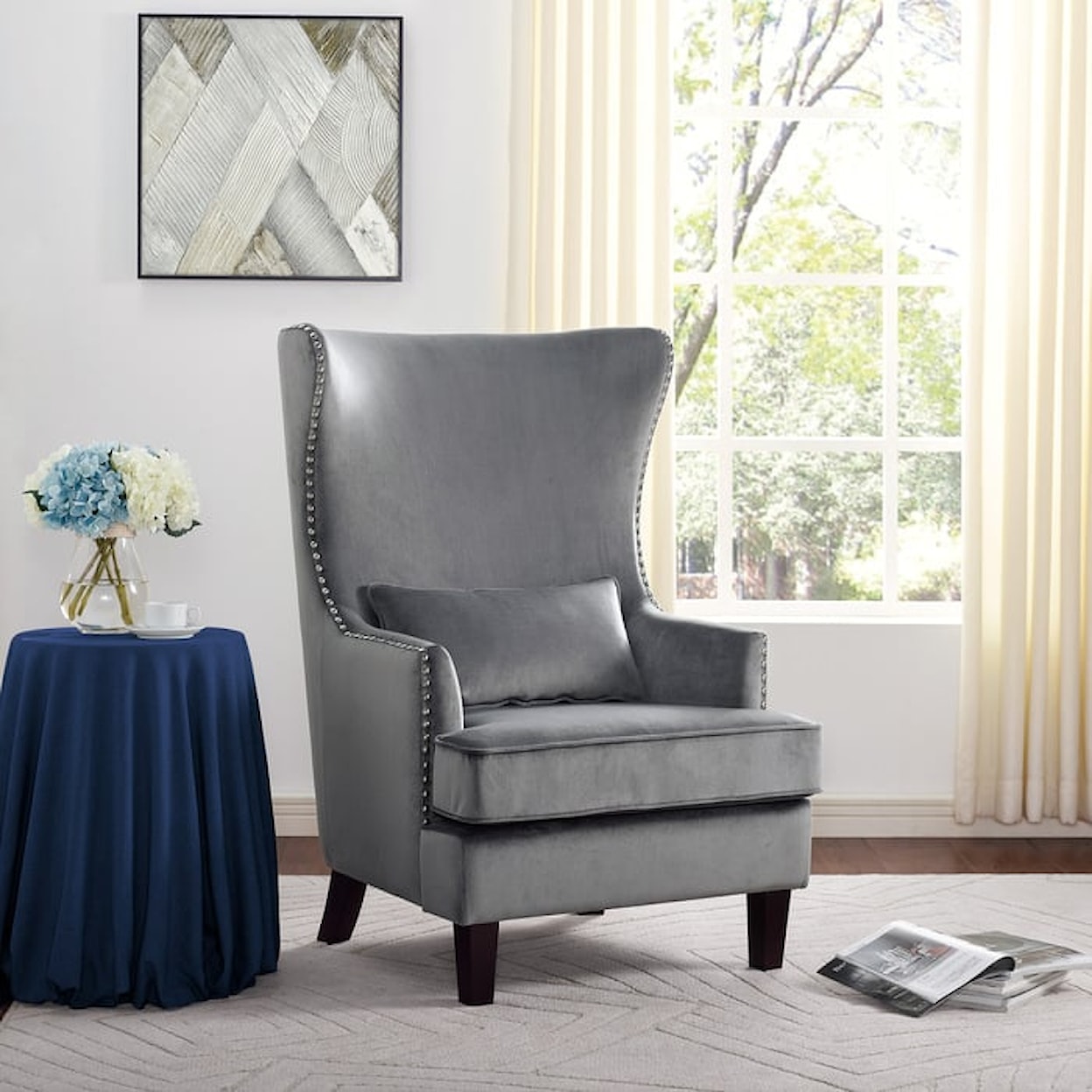 Homelegance Furniture Tonier Wingback Accent Chair
