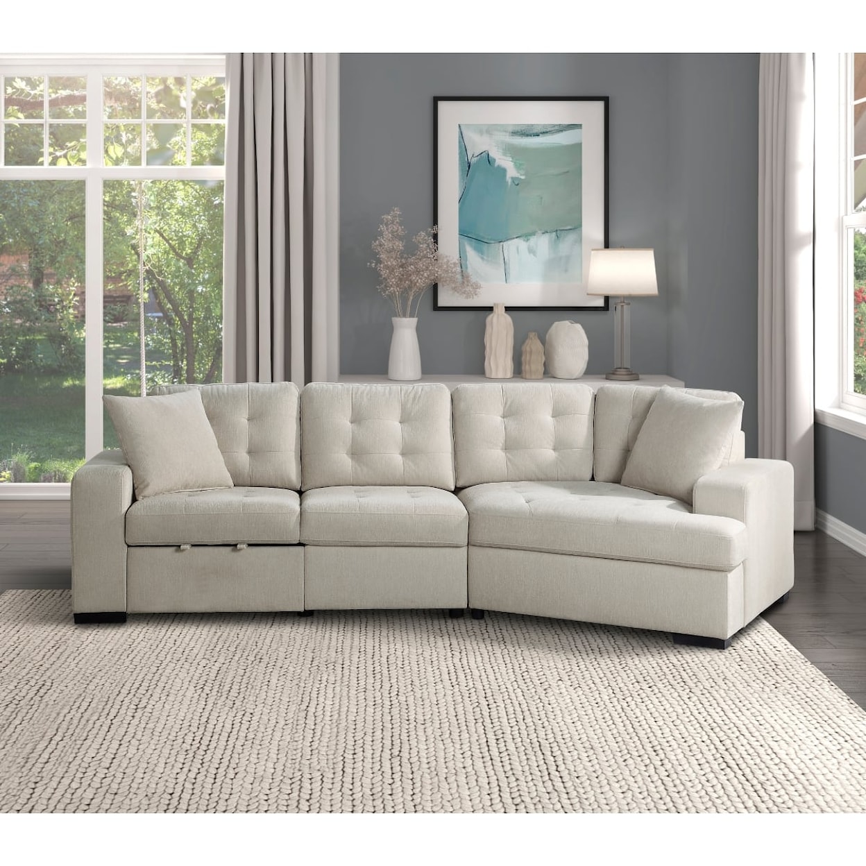 Homelegance Logansport 2-Piece Sectional Sofa